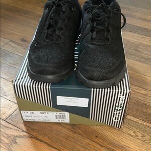 Black Athletic Shoes with Suede Finish